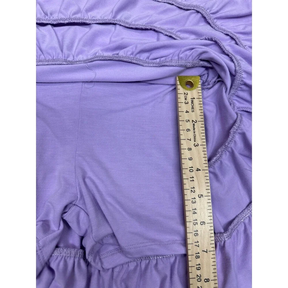 Bonnie Jean Girls Lavender Striped Floral‎ T-Shirt and Tiered Skort Set 3T NEW
